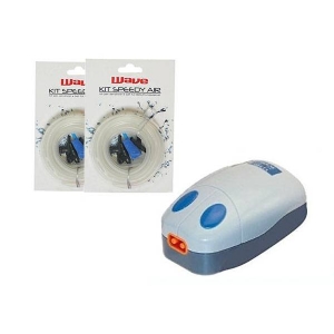 Air Pump 2 output + Air Line PVC Tube + 2 Air Stone 05cm