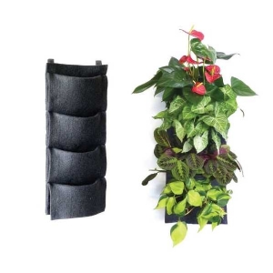 Vertical Garden Pocket with 4 Planters