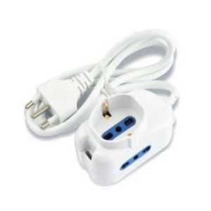Small Multi Plug 3 seater (2 bypass + 1 schuko plug)