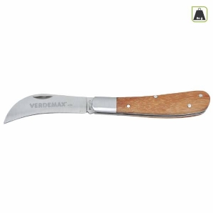 Multipurpose grafting knife by Verdemax with Wooden handle - 18cm