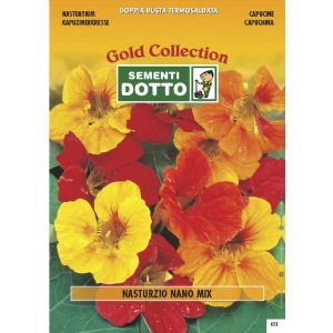 Dwarf Nasturtium (Tropaeolum majus) - Gold Seeds by Sementi Dotto 4.9gr