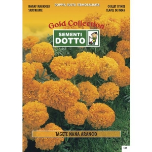 Dwarf Orange Marigold (Tagetes patula) - Gold Seeds by Sementi Dotto 1.8gr