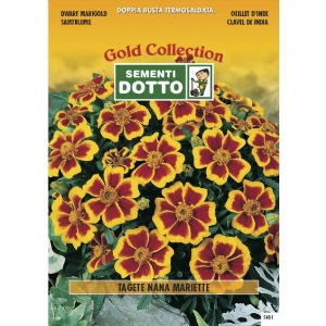 Dwarf Marigold (Tagetes patula) - Gold Seeds by Sementi Dotto 1.4gr