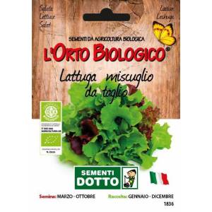 Organic Seeds Mixture of red and yellow picking lettuce varieties.