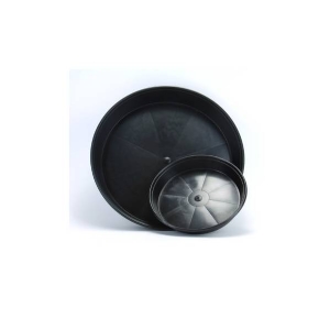 Black round saucer for 25L pot