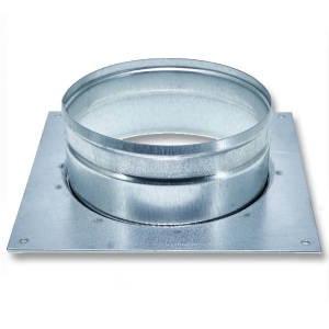Galvanized metal connection flange for air ducts