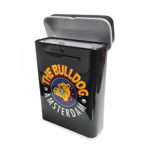 The Bulldog Cigarette Carrier Black Metal Box