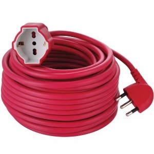 Garden Extension cable 30mt - Plug 16A - with polyvalent socket (Schuko + 10/16°) - Cable section 3G1,5
