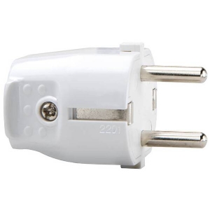 Schuko plug 230V/16A - white