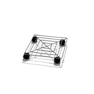 Square steel saucer with wheels 30 cm