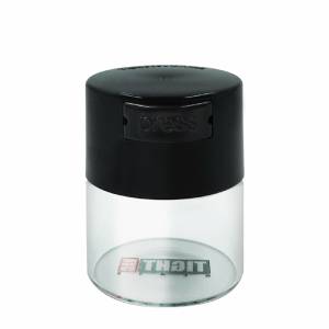 TightVac - MiniVac Glass airtight container 0,12L - Transparent/Black cap