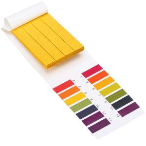 Litmus paper pH measurement from 1 to 14
