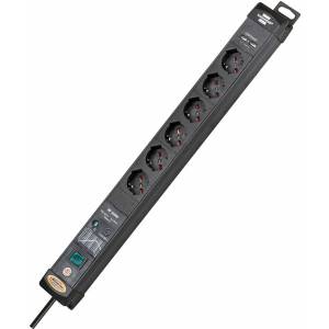Premium Line multiple socket - 6 sockets - switch and surge protector
