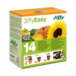 Jiffypot R6 Starter Set-14, 14 peat pots 6cm and 14 compressed peat tablets