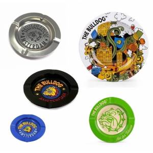 The Bulldog - Round Metal Ashtray