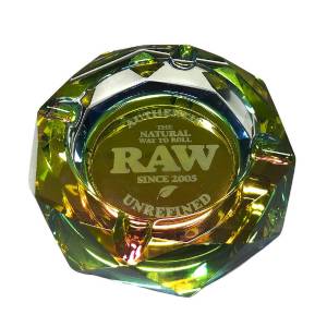 RAW Rainbow Thick Glass Ashtray with Giftbox