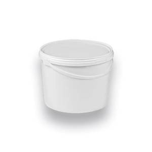 Bucket with lid and easy-to-drill handle 10L