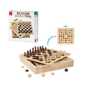 Chess Checkers Tria Top