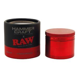 RAW Hammer Craft Grinder Aluminium Red Medium 4 Parts - 55mm