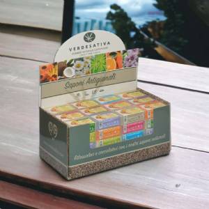 Display of 60 assorted organic soaps - Verdesativa