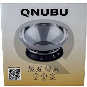 Qnubu - Equal Bowl - Digital scale with bowl (1 g to 5000 g - 0 ml to 5000 ml)