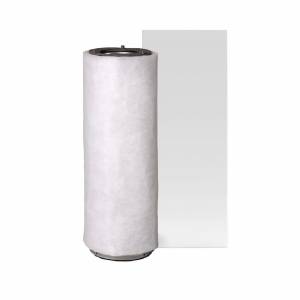 Plastic carbon filter + flange 10cm (300m3/h)