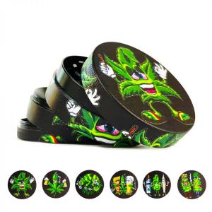 Metal Grinder Buds Family Mix Designs 4 Parts - 50mm