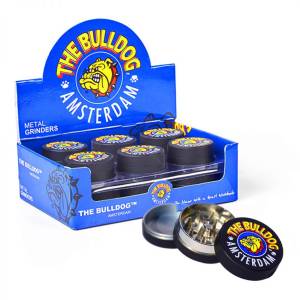 The Bulldog Original Black Amsterdam Metal Grinder 35mm - 3 parts