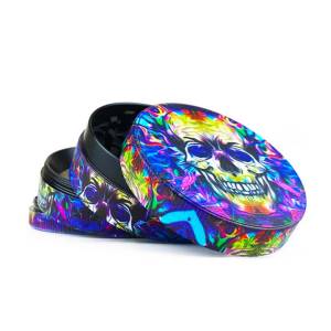 Metal Grinder Psy Flames Skulls Design Mixed 4 Parts - 50mm
