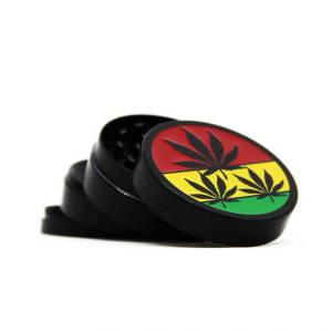 Metal Grinder Rasta Leaf 52mm - 4 Parts