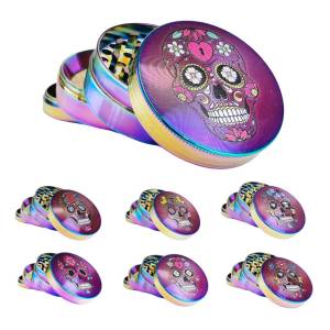 Metal Grinder Mexican Skulls 4 Parts - 50mm
