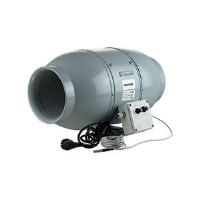 Sound-Insulated Fan Blauberg Iso-Mix - 10cm (233 m3/h) - with Thermostat