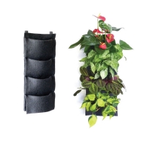 Vertical Garden Pocket with 4 Planters