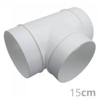 Ducting PVC Plastic T-Piece - Ø15cm