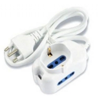 Small Multi Plug 3 seater (2 bypass + 1 schuko plug)