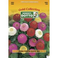 Zinnia Pompon Lilliput (Zinnia elegans) by Sementi Dotto 2.5gr