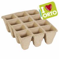 Biodegradable seedbed by Verdemax I LOVE ORTO - 12 cells 