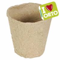 Biodegradable round pot by Verdemax -  I LOVE ORTO - Ø cm 6xh5,5  