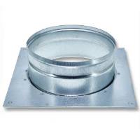 Connecting flange, galvanised metal, square base, Ø 315 mm