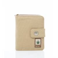Wallet with zip 10x12x3cm Camel - Pure