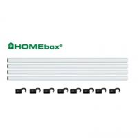 Fixture poles 120cm - 4 poles 120cm Ø 22mm, 8 hooks