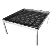 Draining tray with support table 102x106cm