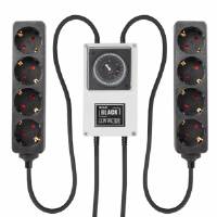 LUMii Black 8-Way Schuko Contactor Timer