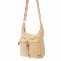 Shoulder Bag with 2 pockets 25x11x27cm Camel - Pure