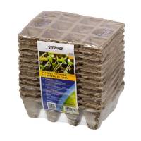 Tray set with peat fiber jars