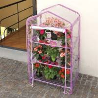 Azalea greenhouse 3 shelves cm 70x50xh125, cover included lilac color - Verdemax