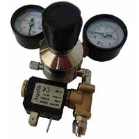 Pressure reducer with two pressure gauges with assembled solenoid valve - 10x1 pass