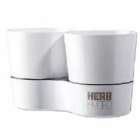 Hydro Herbs Double Pot - White