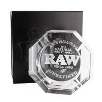RAW Lead Free Crystal Glass Ashtray + Giftbox