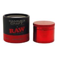 RAW Hammer Craft Grinder Aluminium Red Medium 4 Parts - 55mm